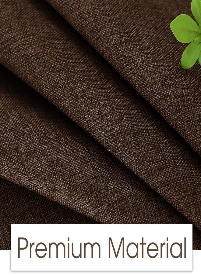 Joywell Linen Armrest Covers for Living Room Anti-Slip Sofa Arm Protector for Dogs, Cats, Armchair Slipcover for Recliner with 4 Pockets for TV Remote Control, Phone, Set of 2, Dark Brown - Image 2